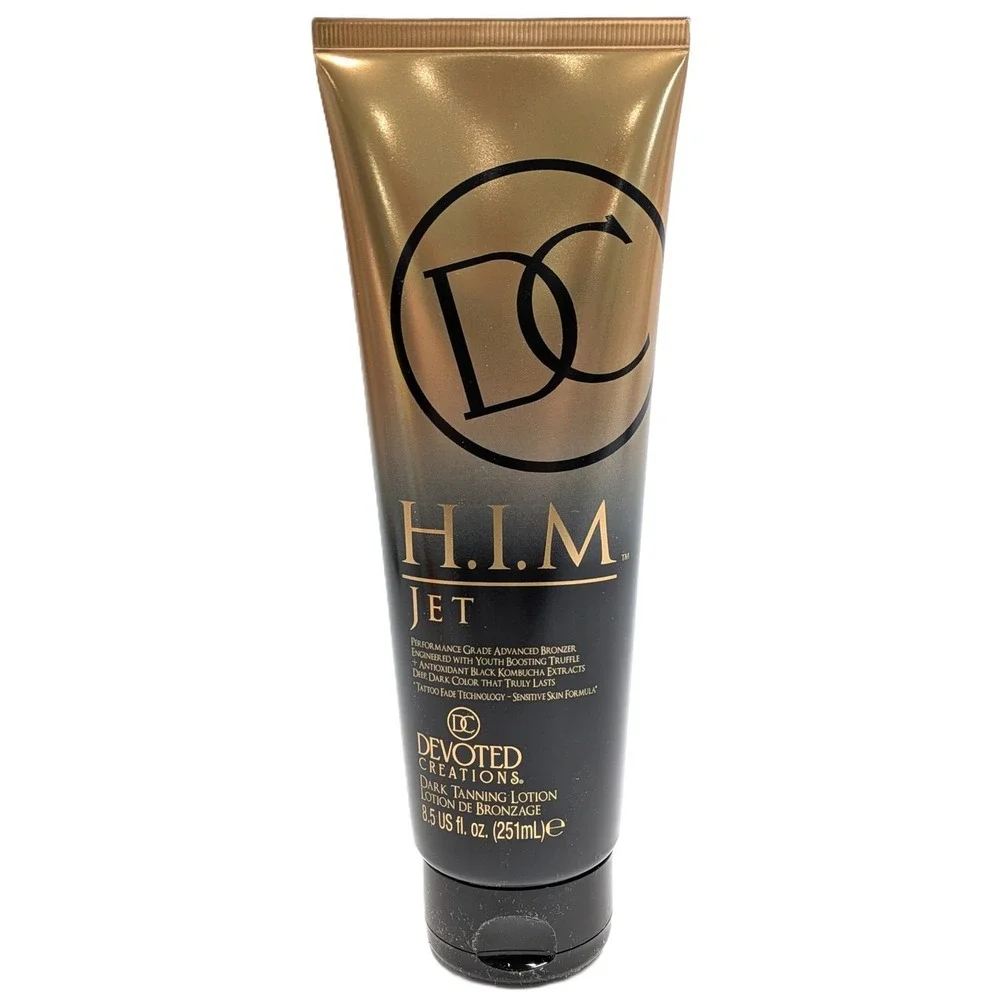 Devoted Creations H.I.M. Jet Dark Tanning Lotion 8.5oz Bronzer Tattoo Safe